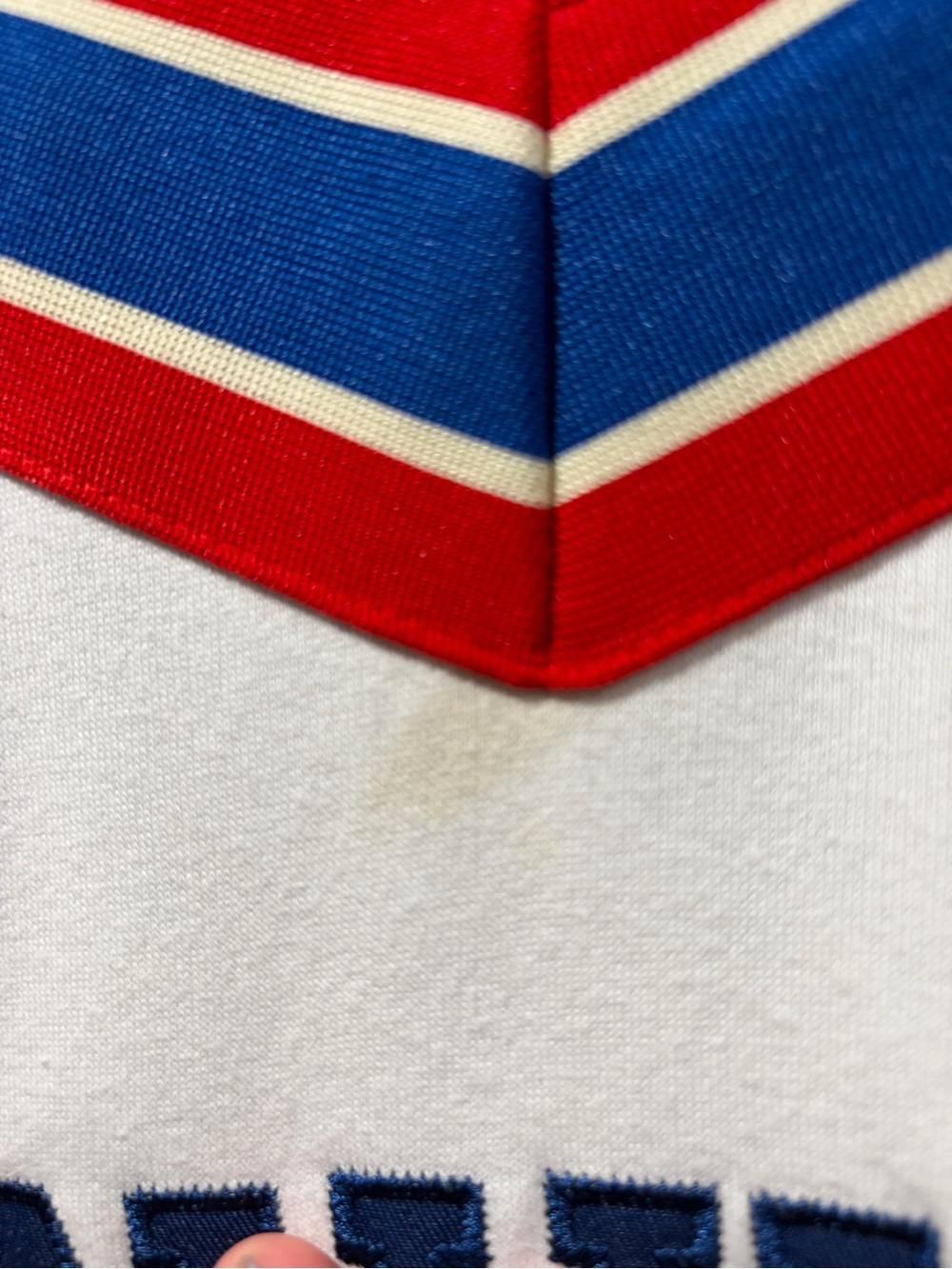 Nike Women’s Navy, White & Red Chevron Crewneck Sweater - Picture 3 of 4
